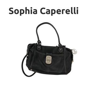 Sophia Caperelli Black Leather Handbag.